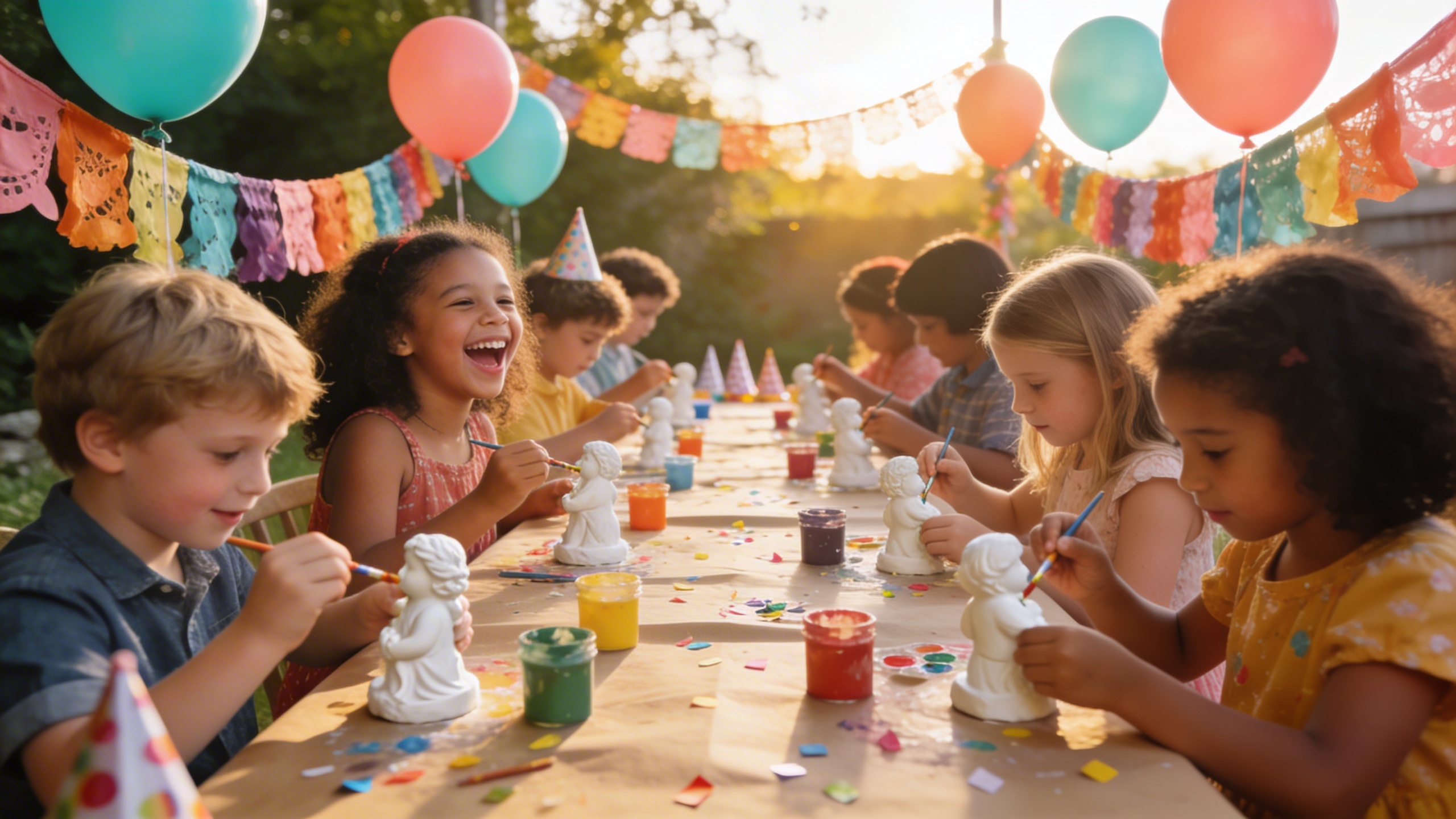 Anniversaire enfant avec peinture