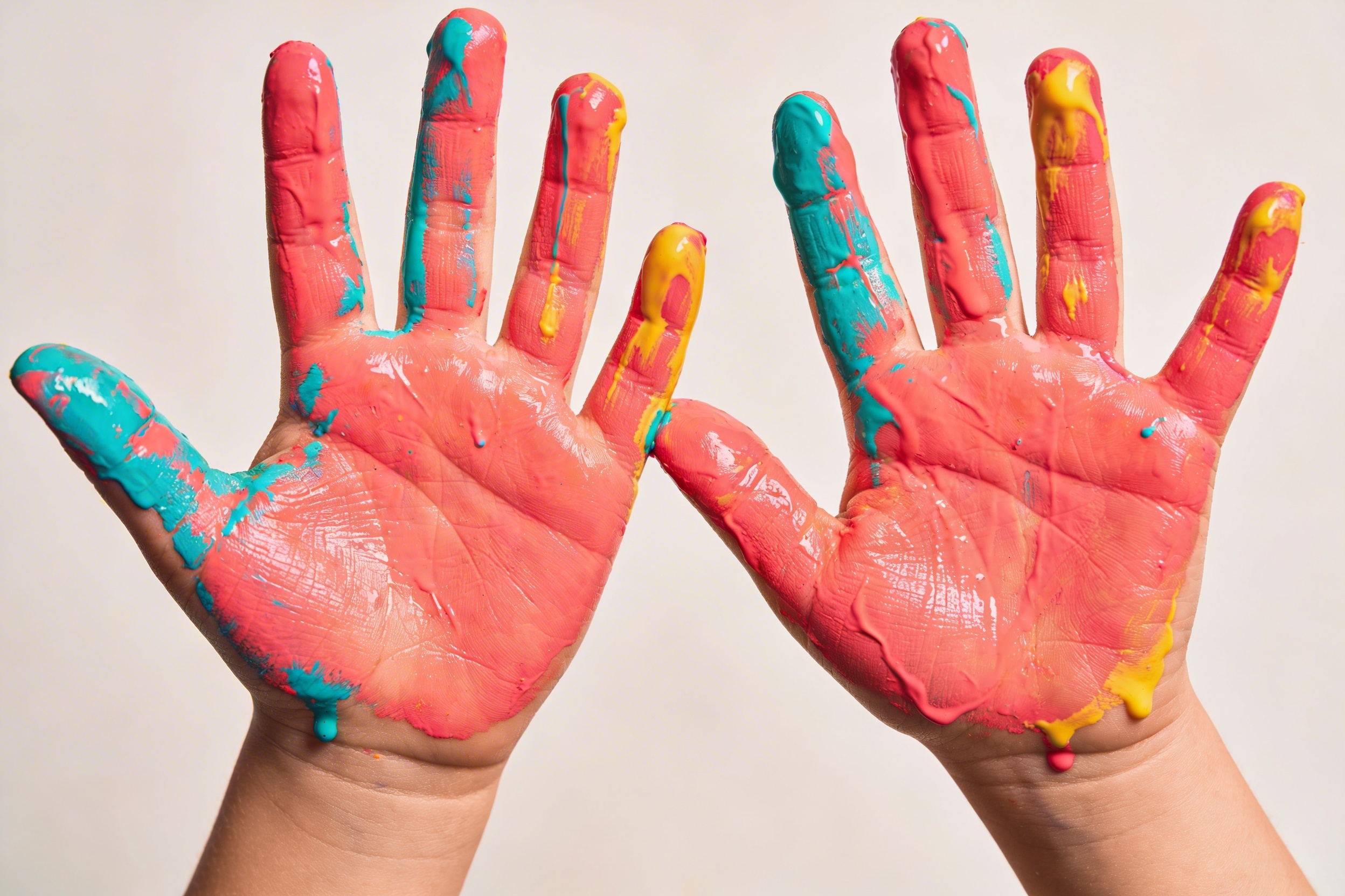 Mains d'enfants créatives